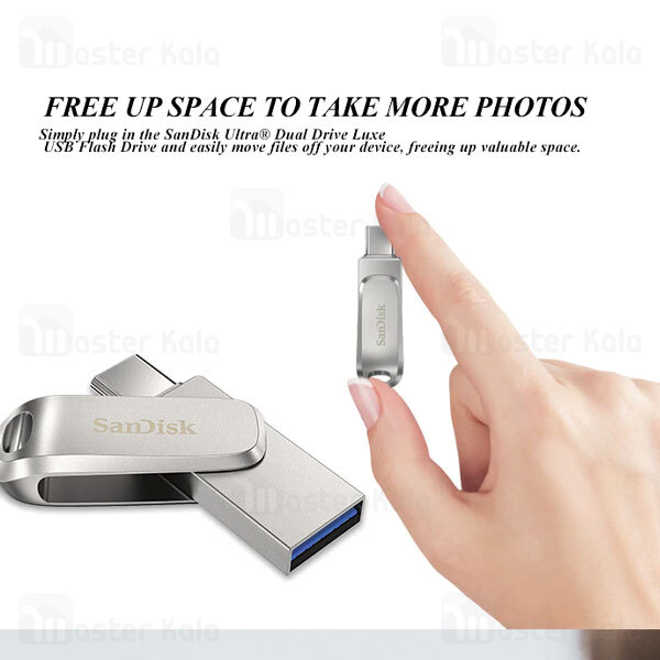 فلش مموری 256 گیگابایت Type C سن دیسک SanDisk Ultra Dual Drive Luxe SDDDC4